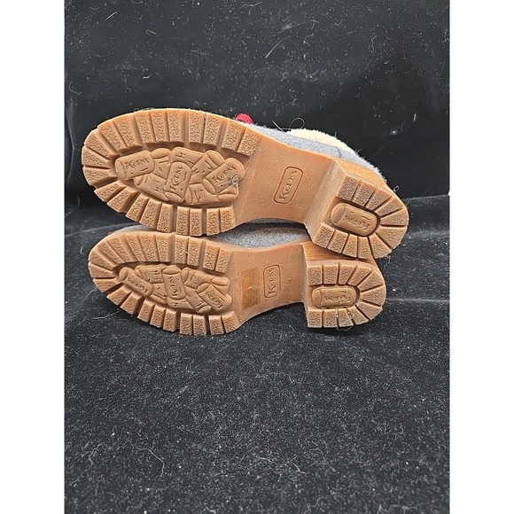 KORKS Size 10 EVIE LACE UP WOOL‎ HEELED HIKER ANKLE BOOTIE GRAY Gently Worn - Picture 5 of 9